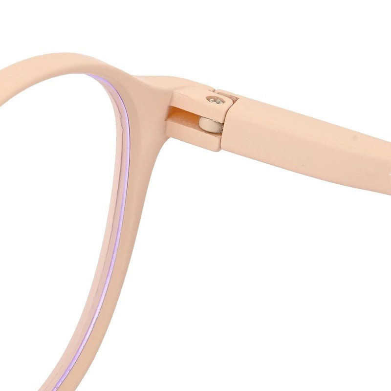 Screenzy Cream Medium Full Rim Round Computer Glasses for Men & Women — Hashtag Eyewears