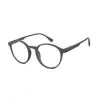 Screenzy | Grey Medium Full Rim Round Computer Glasses for Men & Women [Blue Block]