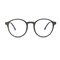 Screenzy | Grey Medium Full Rim Round Computer Glasses for Men & Women [Blue Block]