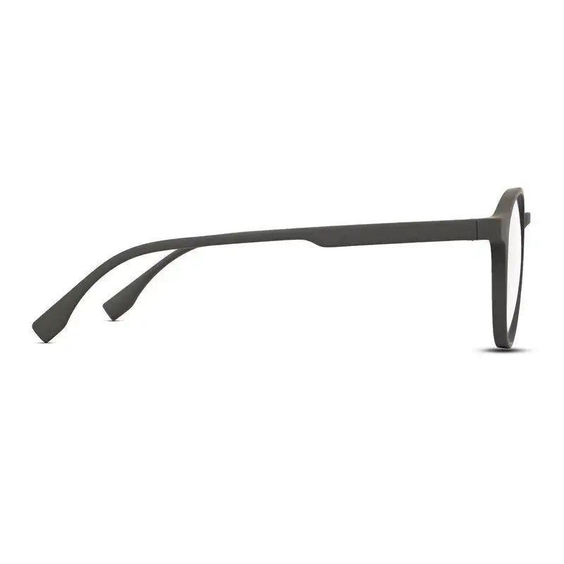 Screenzy | Grey Medium Full Rim Round Computer Glasses for Men & Women [Blue Block]