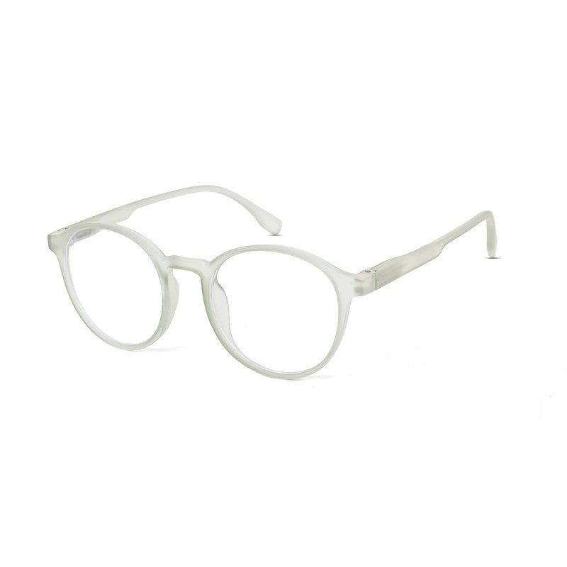 Screenzy Light Green Medium Full Rim Round Computer Glasses for Men & Women — Hashtag Eyewears
