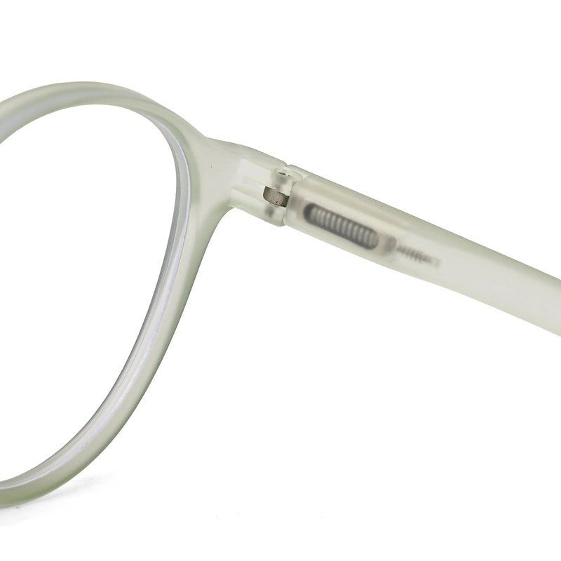 Screenzy Light Green Medium Full Rim Round Computer Glasses for Men & Women — Hashtag Eyewears