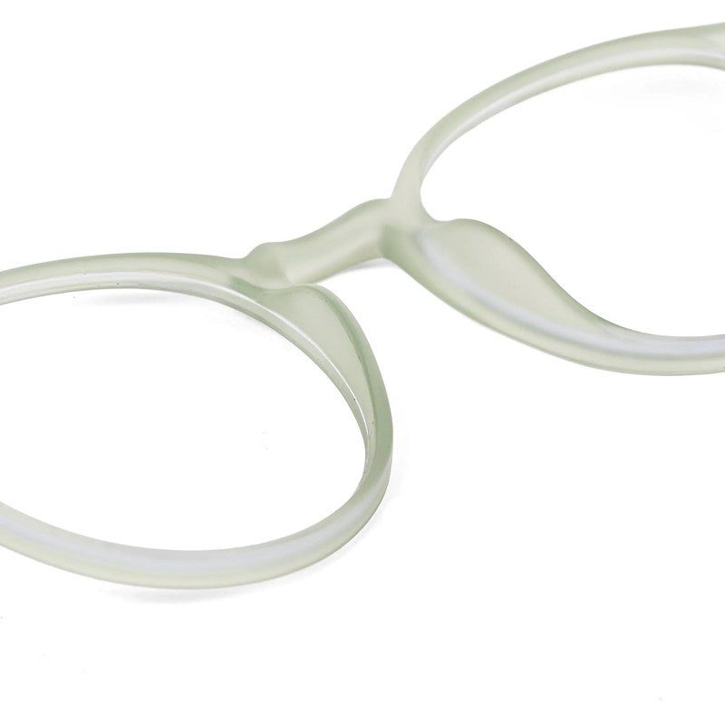 Screenzy Light Green Medium Full Rim Round Computer Glasses for Men & Women — Hashtag Eyewears
