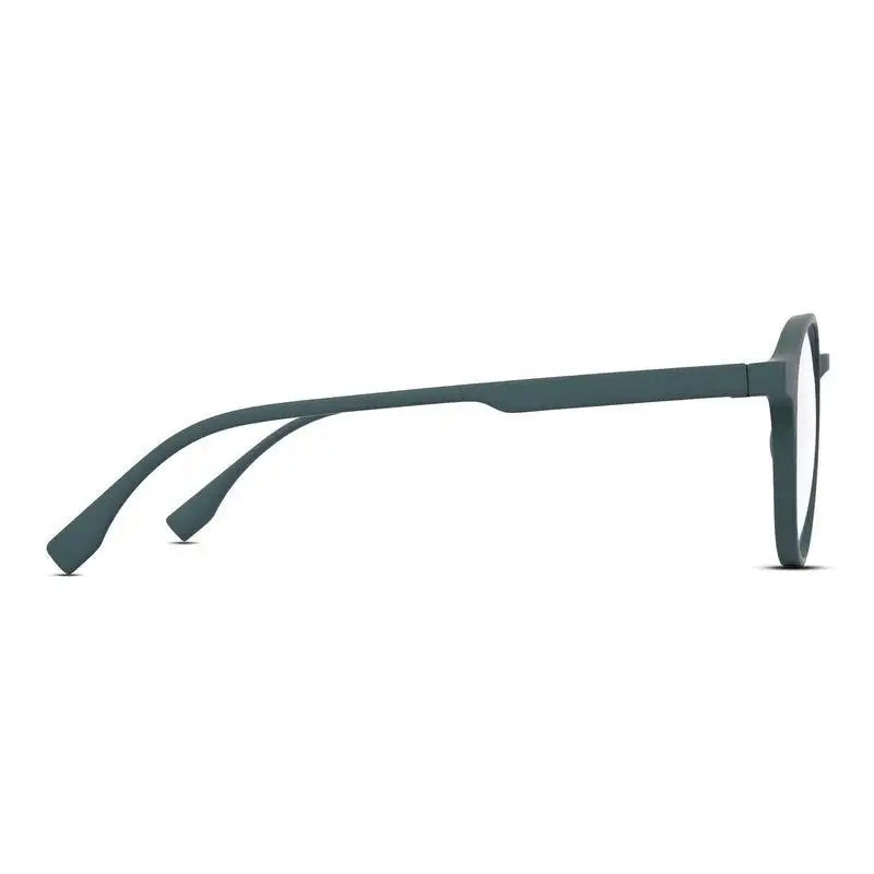 Screenzy | Olive Green Medium Full Rim Round Computer Glasses for Men & Women [Blue Block]