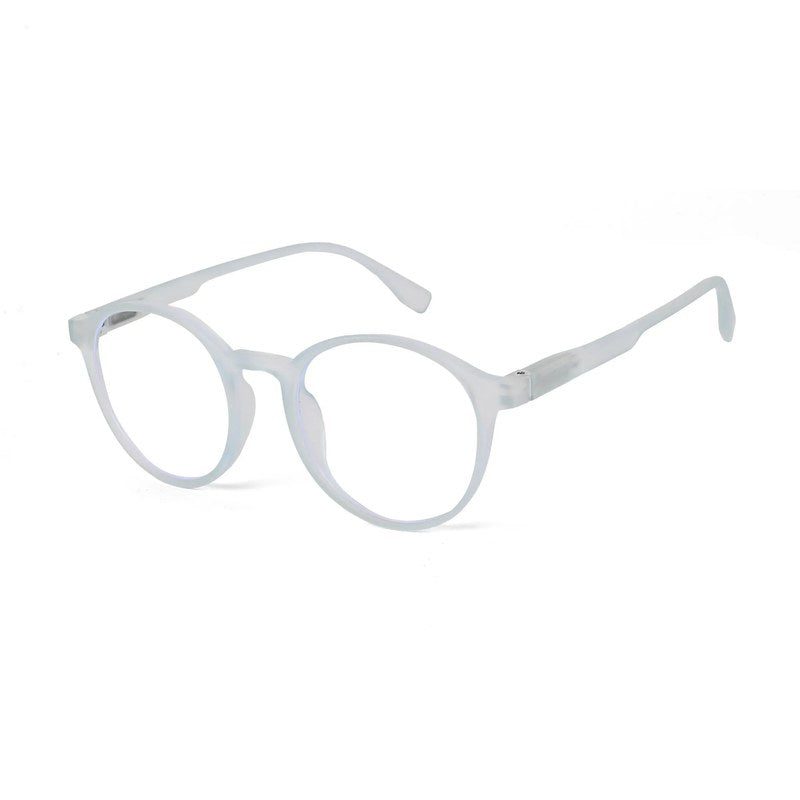 Screenzy Sky Blue Medium Full Rim Round Computer Glasses for Men & Women — Hashtag Eyewears