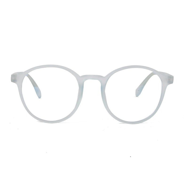 Screenzy Sky Blue Medium Full Rim Round Computer Glasses for Men & Women — Hashtag Eyewears