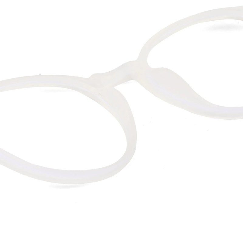 Screenzy Transparent Medium Full Rim Round Computer Glasses for Men & Women — Hashtag Eyewears