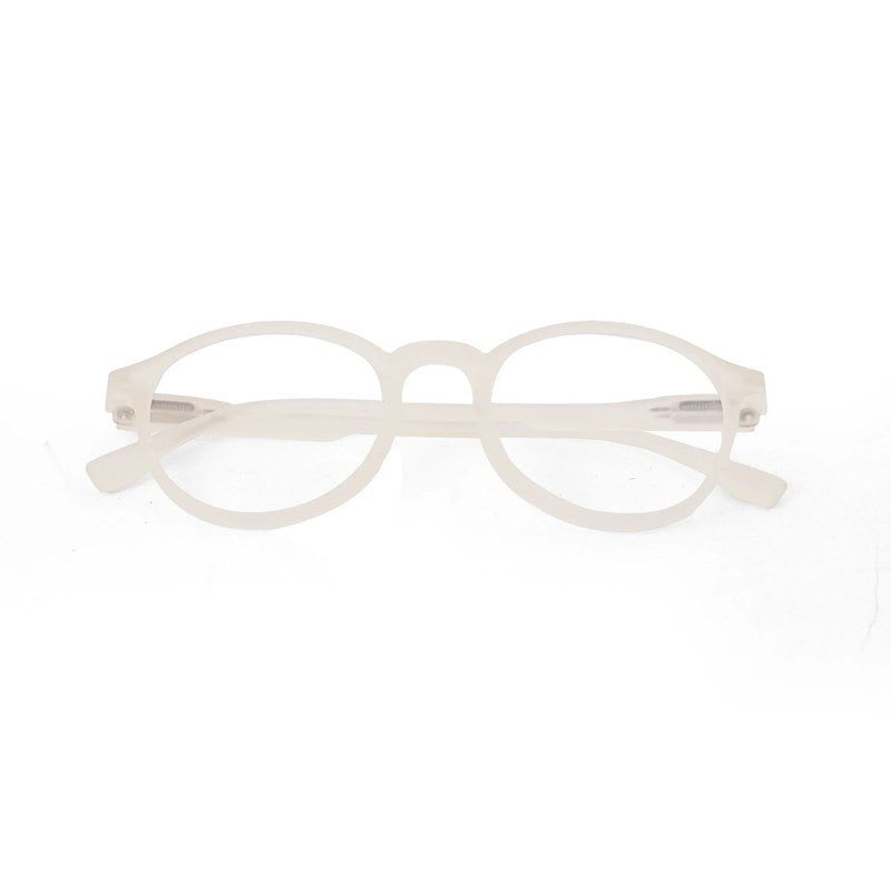 Screenzy Transparent Medium Full Rim Round Computer Glasses for Men & Women — Hashtag Eyewears