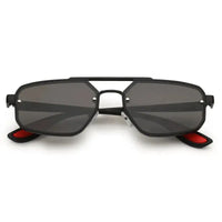 Shadron | Black Medium Full Rim Rectangle Sunglasses for Men [UV-protected]