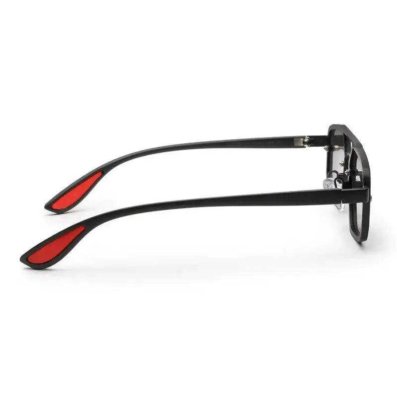 Shadron | Black Medium Full Rim Rectangle Sunglasses for Men [UV-protected]