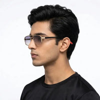 Shadron | Golden Medium Full Rim RECTANGLE Sunglasses for Men [UV-protected]