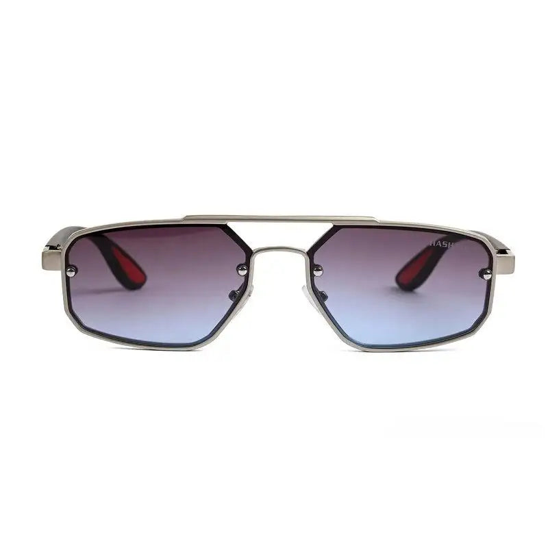 Shadron | Gradient Grey & Blue Medium Full Rim RECTANGLE Sunglasses for Men [UV-protected]