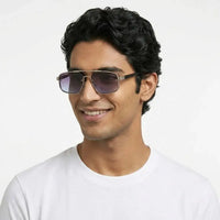 Shadron | Gradient Grey & Blue Medium Full Rim RECTANGLE Sunglasses for Men [UV-protected]