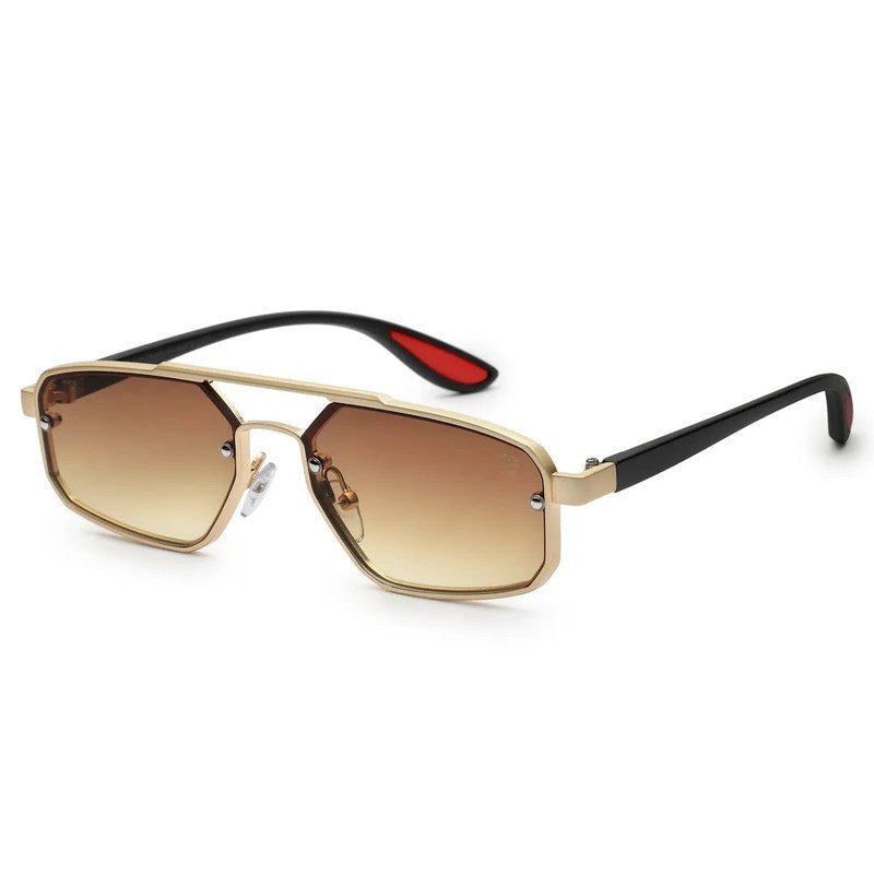 Shadron Gredient Brown Medium Full Rim Rectangle Sunglasses for Men — Hashtag Eyewears