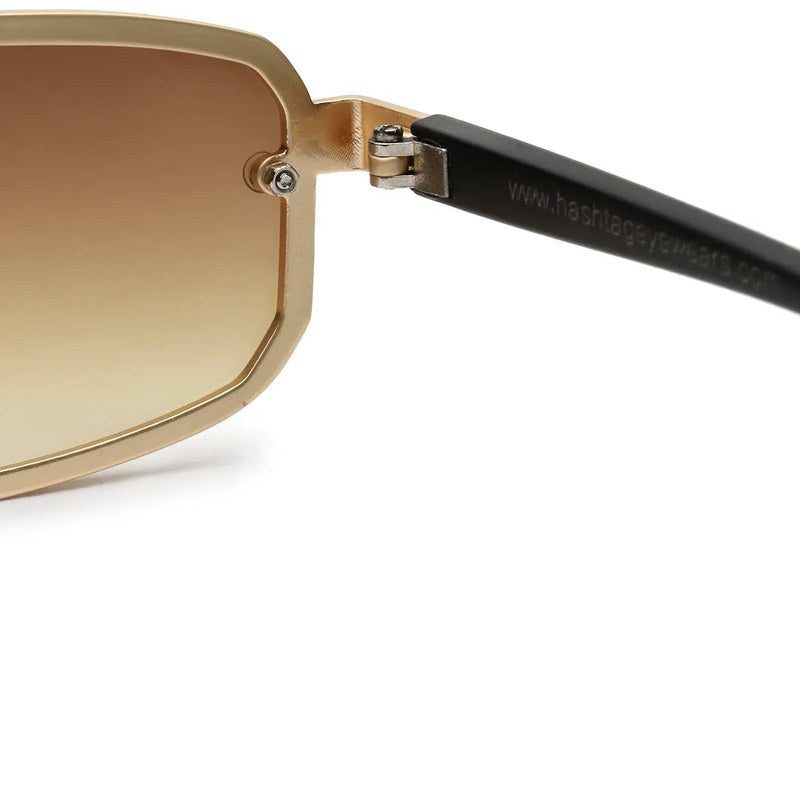 Shadron Gredient Brown Medium Full Rim Rectangle Sunglasses for Men — Hashtag Eyewears