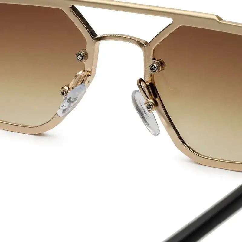 Shadron | Gredient Brown Medium Full Rim Rectangle Sunglasses for Men [UV-protected]