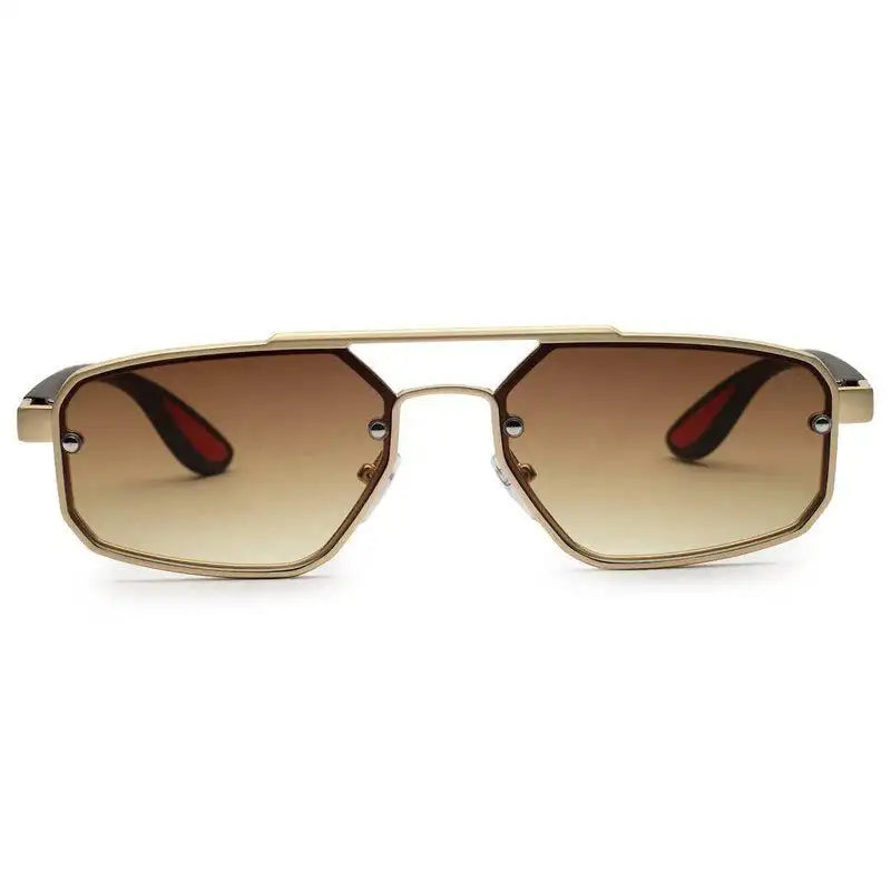 Shadron | Gredient Brown Medium Full Rim Rectangle Sunglasses for Men [UV-protected]