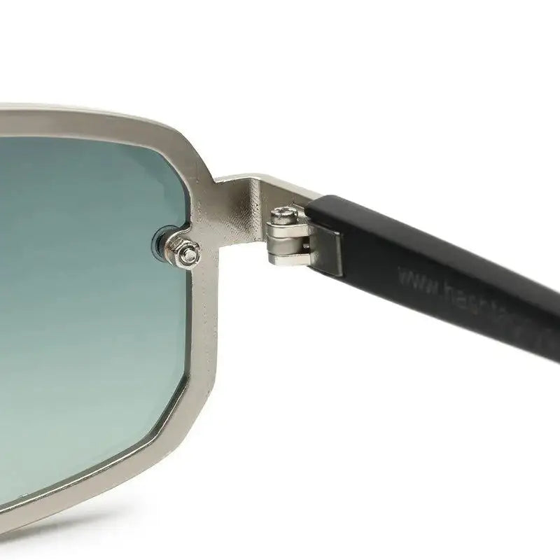 Shadron | Green Medium Full Rim Rectangle Sunglasses for Men [UV-protected]