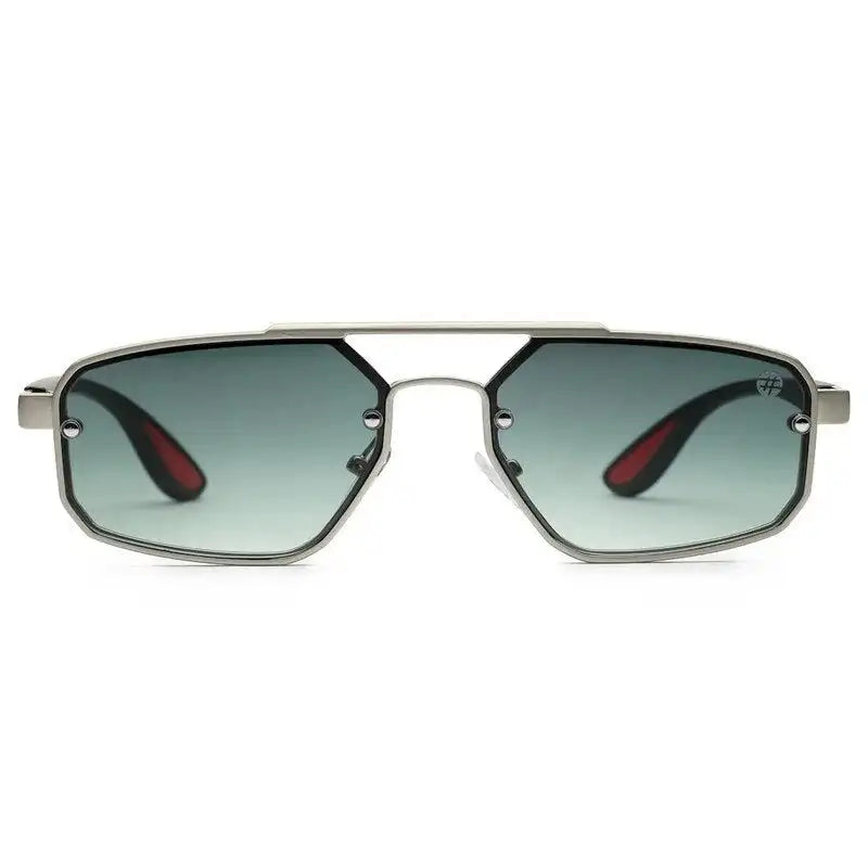 Shadron | Green Medium Full Rim Rectangle Sunglasses for Men [UV-protected]