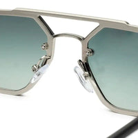 Shadron | Green Medium Full Rim Rectangle Sunglasses for Men [UV-protected]
