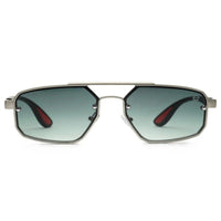 Shadron Green Medium Full Rim Rectangle Sunglasses for Men — Hashtag Eyewears