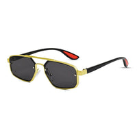 Shadron Silver Medium Full Rim RECTANGLE Sunglasses for Men — Hashtag Eyewears
