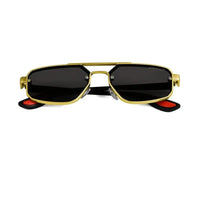 Shadron | Silver Medium Full Rim RECTANGLE Sunglasses for Men [UV-protected]