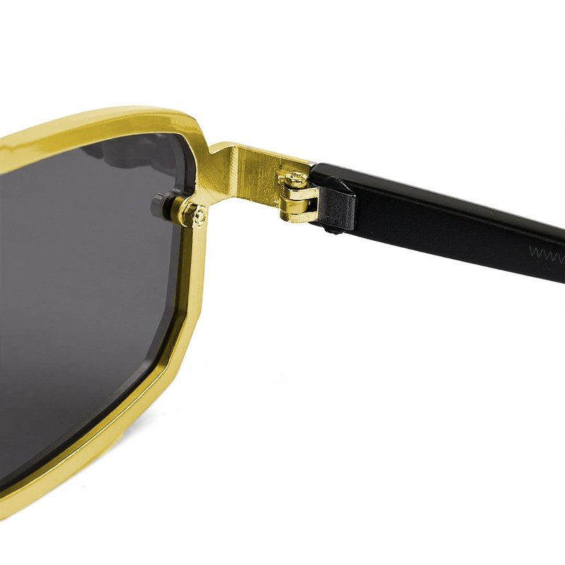 Shadron Silver Medium Full Rim RECTANGLE Sunglasses for Men — Hashtag Eyewears