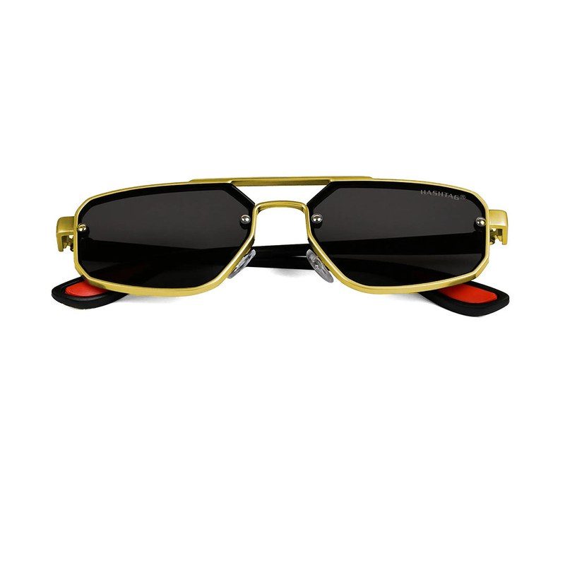 Shadron Silver Medium Full Rim RECTANGLE Sunglasses for Men — Hashtag Eyewears