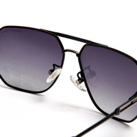 Sion Gradient Black Medium Full Rim Haxagonal Sunglasses for Men & Women — Hashtag Eyewears