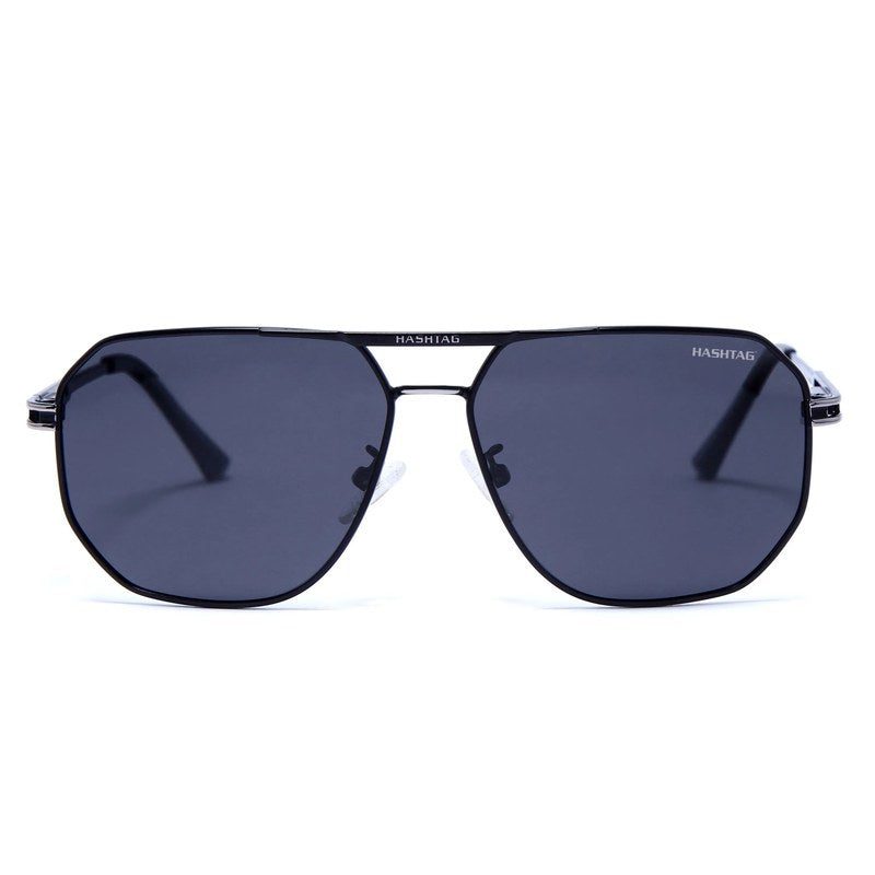 Sion Grey Medium Full Rim Haxagonal Sunglasses for Men & Women — Hashtag Eyewears