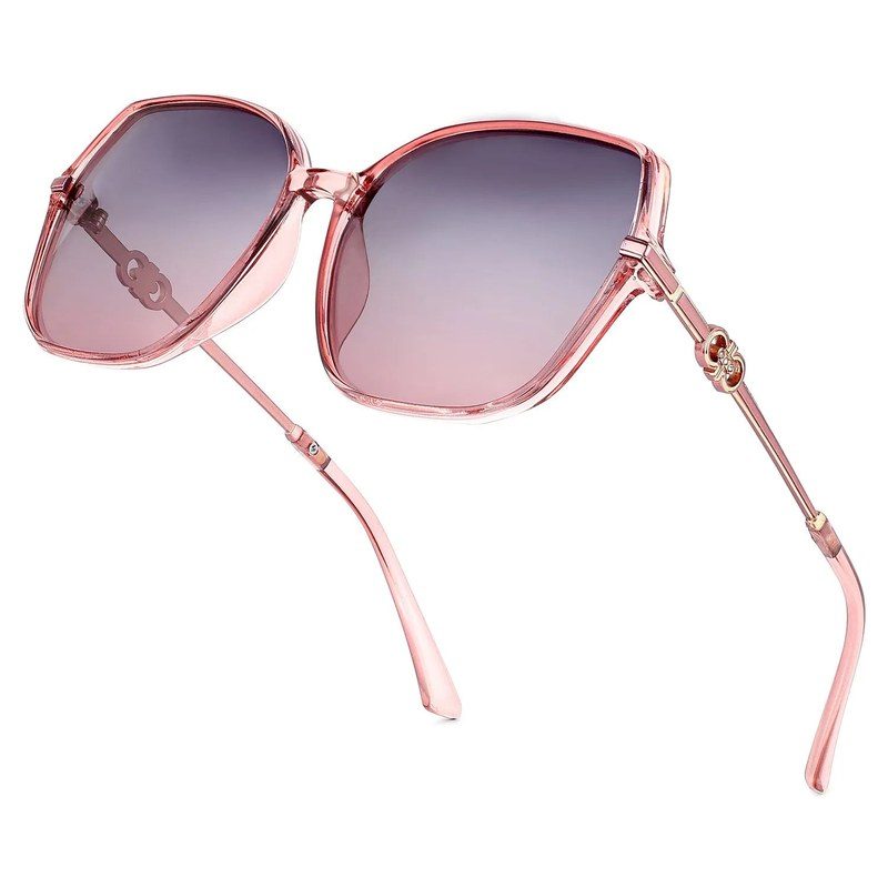Sireon Pink Large Full Rim Square Sunglasses for Women — Hashtag Eyewears
