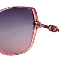 Sireon Pink Large Full Rim Square Sunglasses for Women — Hashtag Eyewears