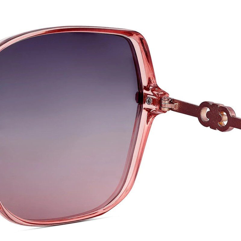 Sireon Pink Large Full Rim Square Sunglasses for Women — Hashtag Eyewears