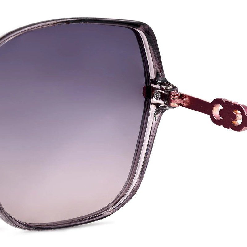 Sireon Purple Large Full Rim Square Sunglasses for Women — Hashtag Eyewears