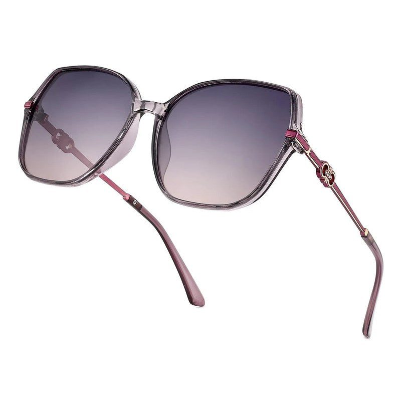 Sireon Purple Large Full Rim Square Sunglasses for Women — Hashtag Eyewears