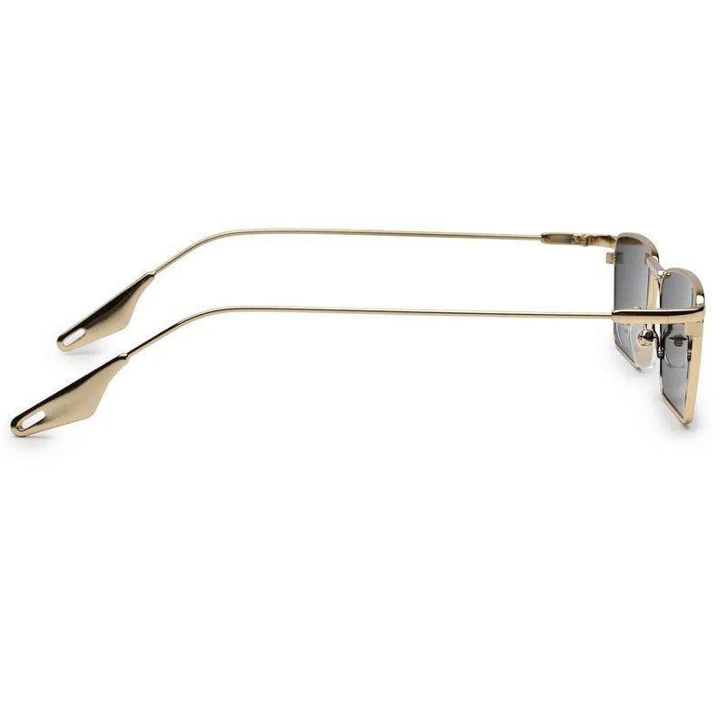 Skyfall | Golden Medium Full Rim Rectangle Sunglasses for Men & Women [UV-protected]