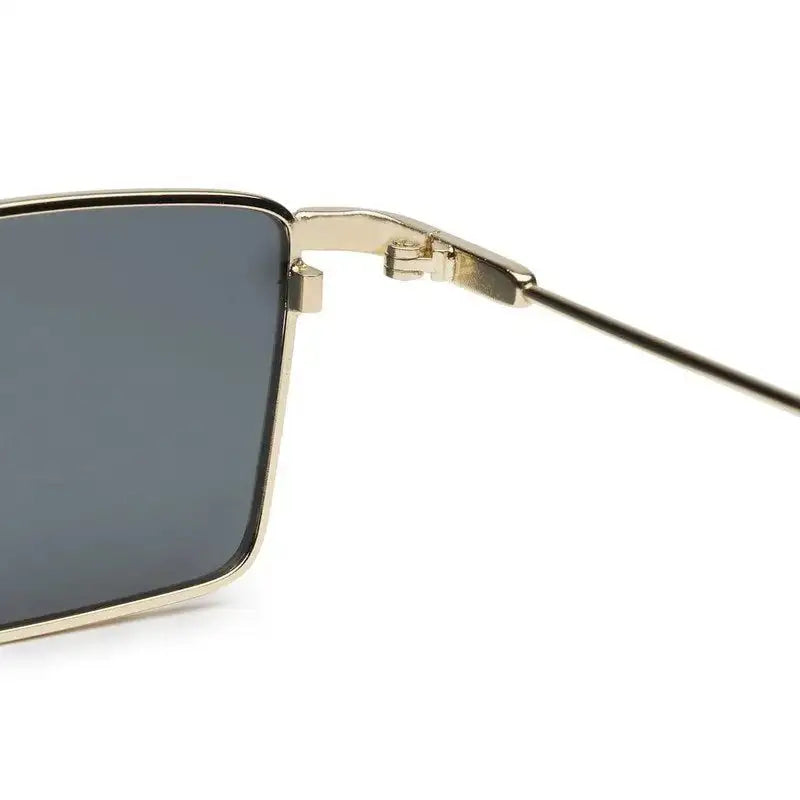 Skyfall | Golden Medium Full Rim Rectangle Sunglasses for Men & Women [UV-protected]