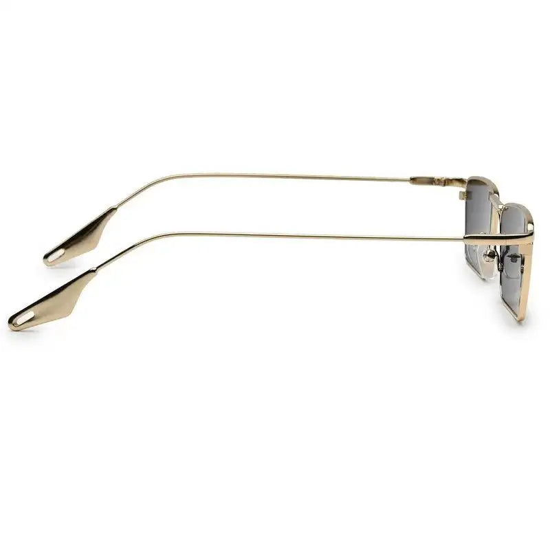 Skyfall | Golden Medium Full Rim Rectangle Sunglasses for Men & Women [UV-protected]