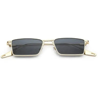 Skyfall | Golden Medium Full Rim Rectangle Sunglasses for Men & Women [UV-protected]