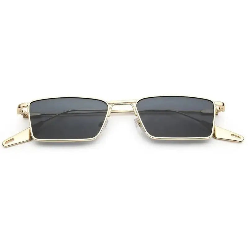 Skyfall | Golden Medium Full Rim Rectangle Sunglasses for Men & Women [UV-protected]