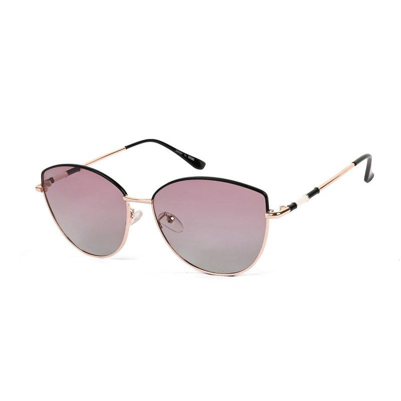 Solara Golden / Black Extra-Large Full Rim Cat-Eye Sunglasses for Women HASHTAG X VOSNO — Hashtag Eyewears