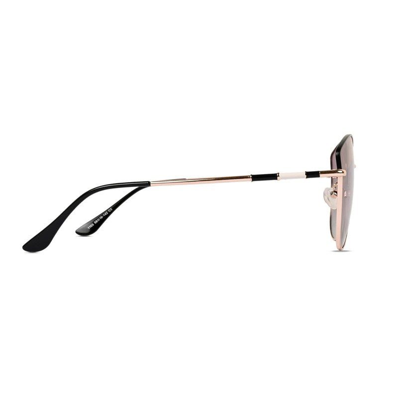 Solara Golden / Black Extra-Large Full Rim Cat-Eye Sunglasses for Women HASHTAG X VOSNO — Hashtag Eyewears