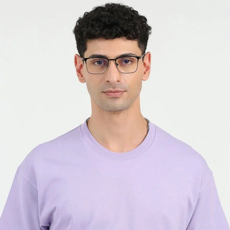 Solstice Black Medium Full Rim Rectangle Clip-on for Men & Women — Hashtag Eyewears