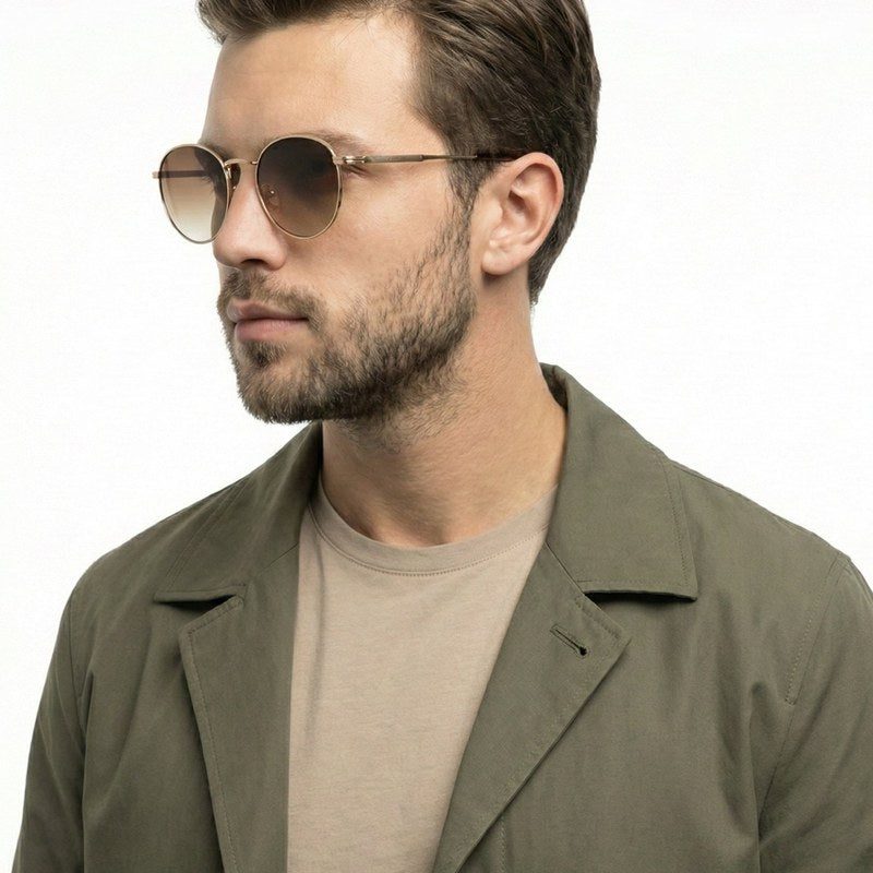 Solyra Brown Medium Full Rim Oval Sunglasses for Men — Hashtag Eyewears