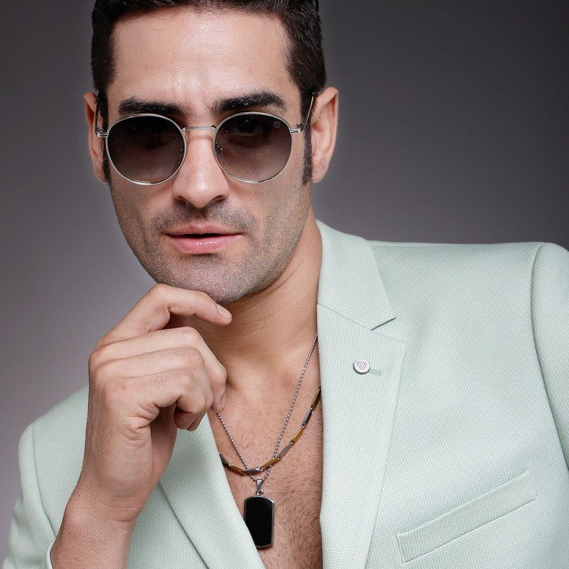 Solyra Green Medium Full Rim Oval Sunglasses for Men — Hashtag Eyewears