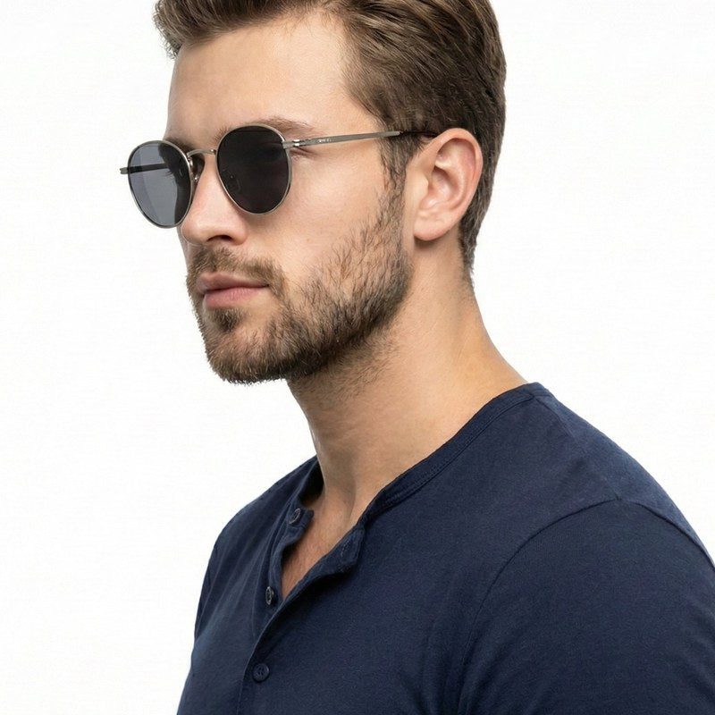 Solyra Grey Medium Full Rim Oval Sunglasses for Men — Hashtag Eyewears