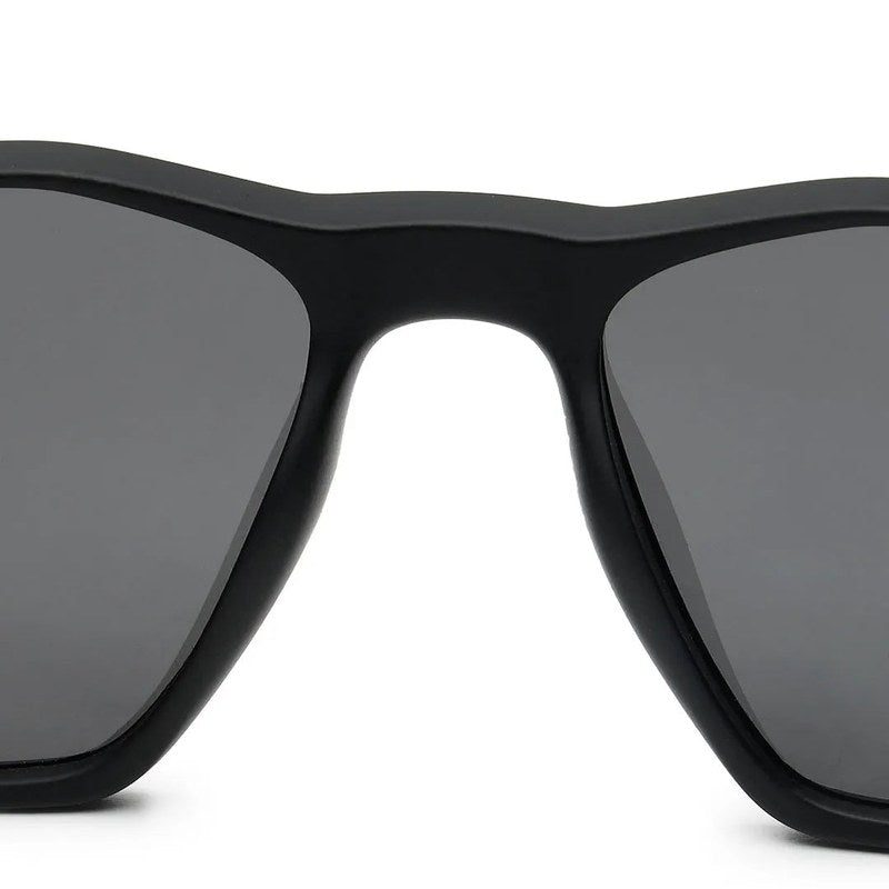 Sparks | Black Large Full Rim Rectangle Sports Sunglasses for Men & Women [Polarized]