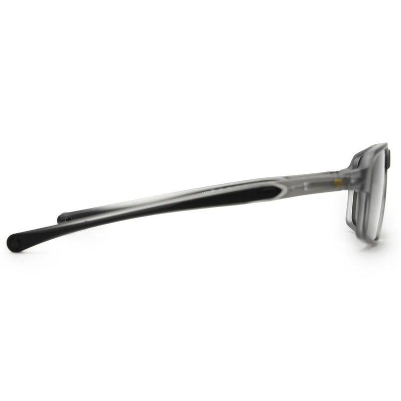 Sparks | Grey Large Full Rim Rectangle Sports Sunglasses for Men & Women Temple Tip Color Black [Polarized]