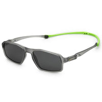 Sparks Grey Large Full Rim Rectangle Sports Sunglasses for Men & Women Temple Tip Color Green — Hashtag Eyewears